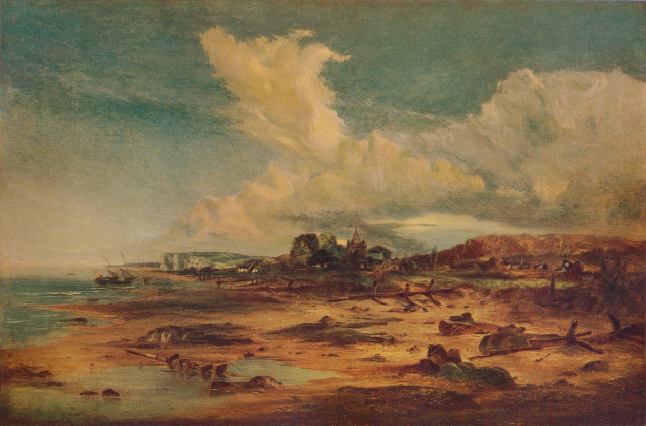 Küstenszene mit Kirche, ca. 1824 von John Constable