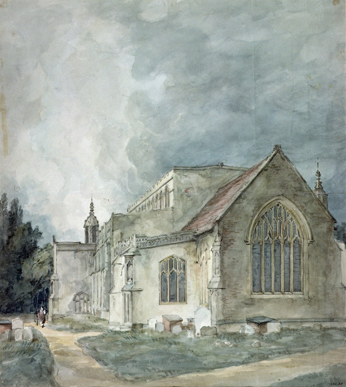 Kirche von East Bergholt, ca. 1805-11 von John Constable