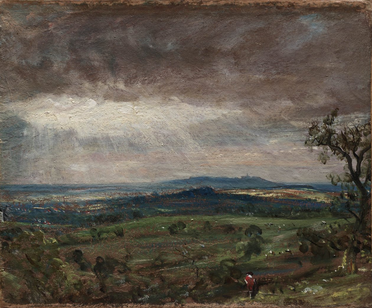 Hampstead Heath, Blick auf Harrow, ca. 1821 von John Constable