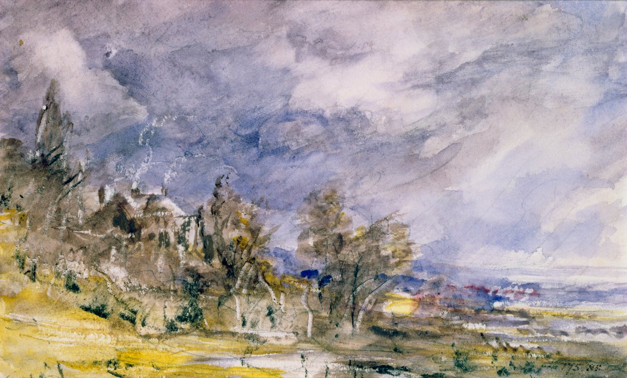 Hampstead Heath von der Nähe von Well Walk, 1834 von John Constable