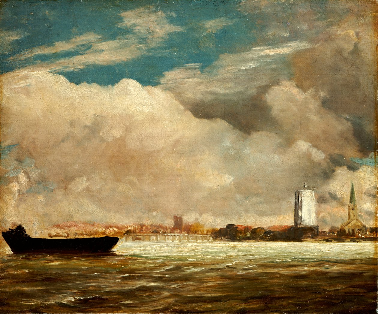 An der Themse nahe der Battersea-Brücke, ca. 1816 von John Constable