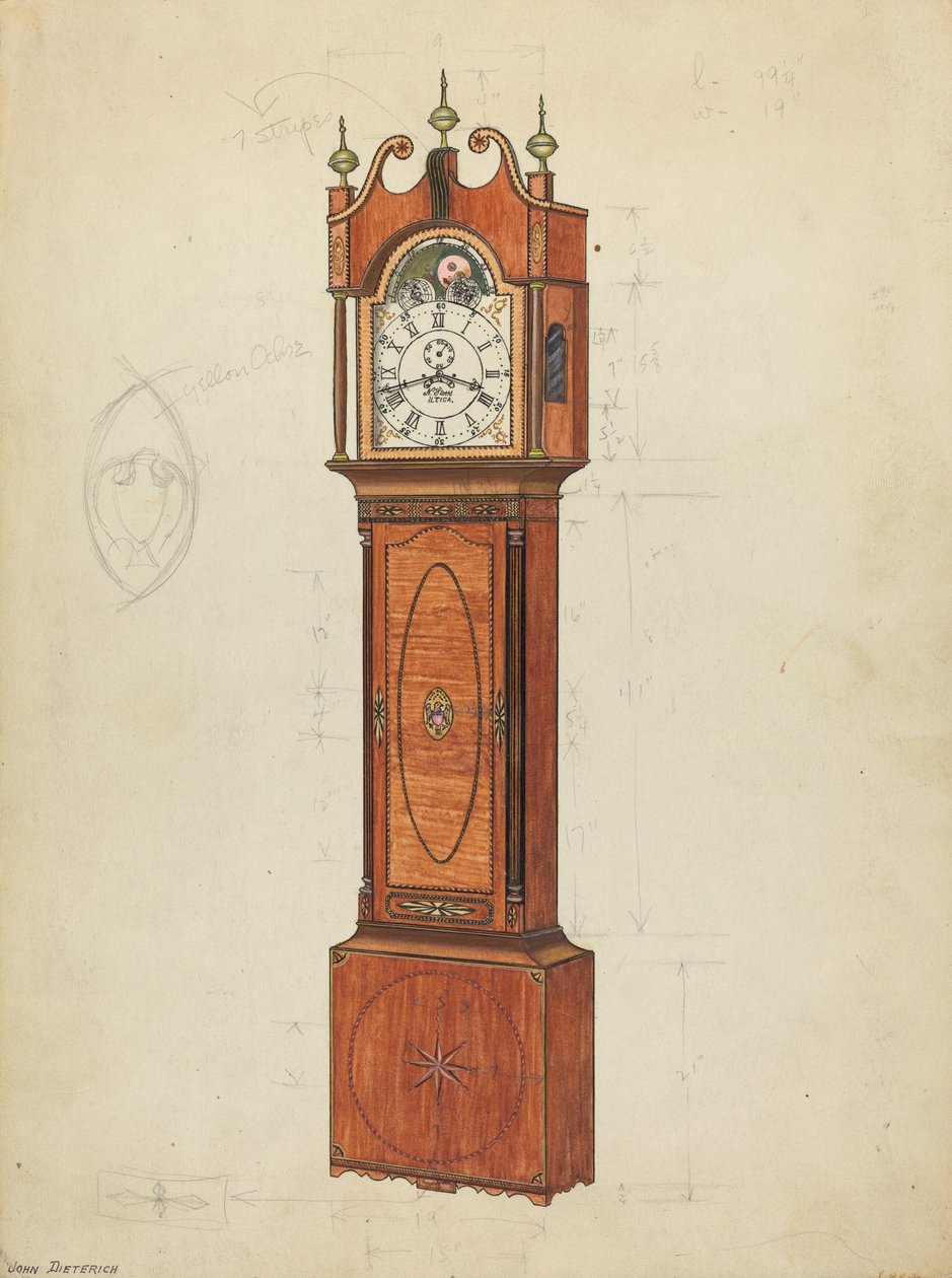Hohe Uhr von John Dieterich