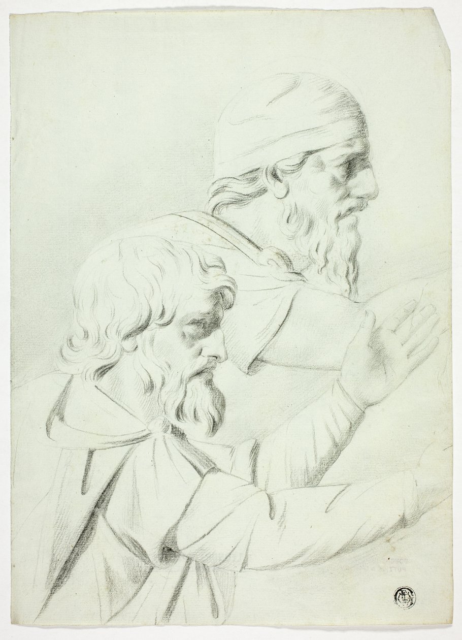 Zwei Männer im Profil (aus Basrelief) von John Downman