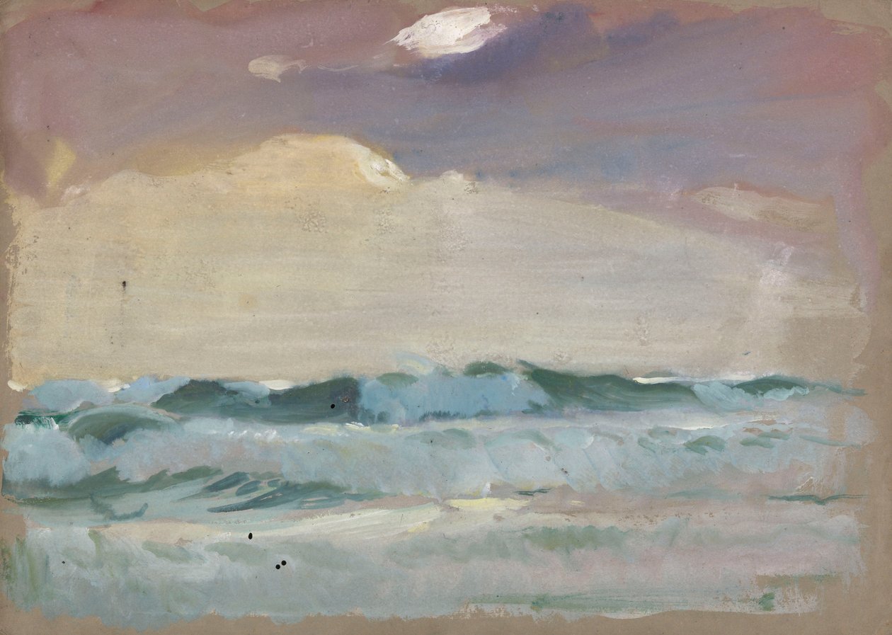 Graues Meer im Mondlicht, Port Leven von John Everett