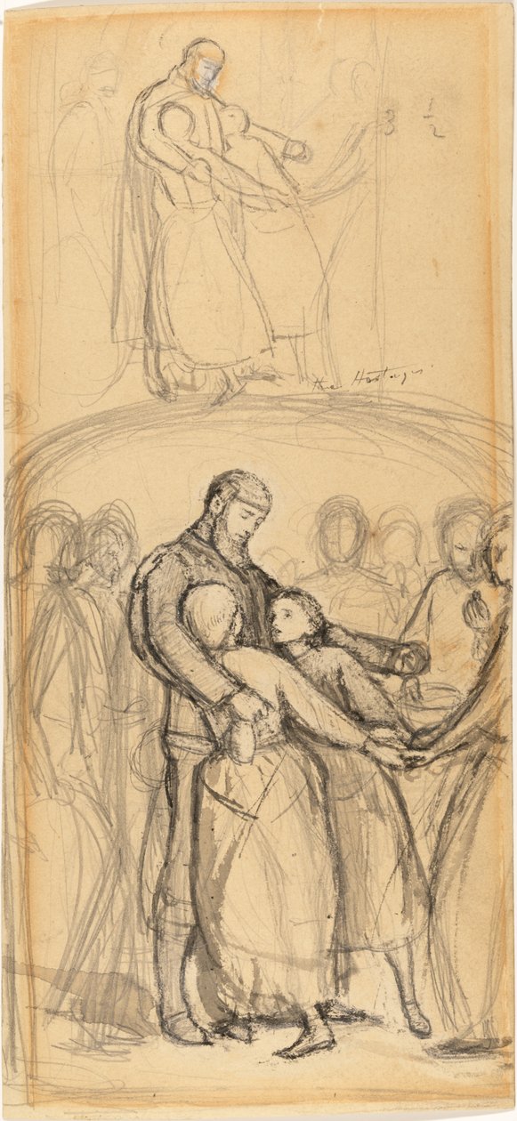 Studie für "Das Lösegeld" von John Everett Millais