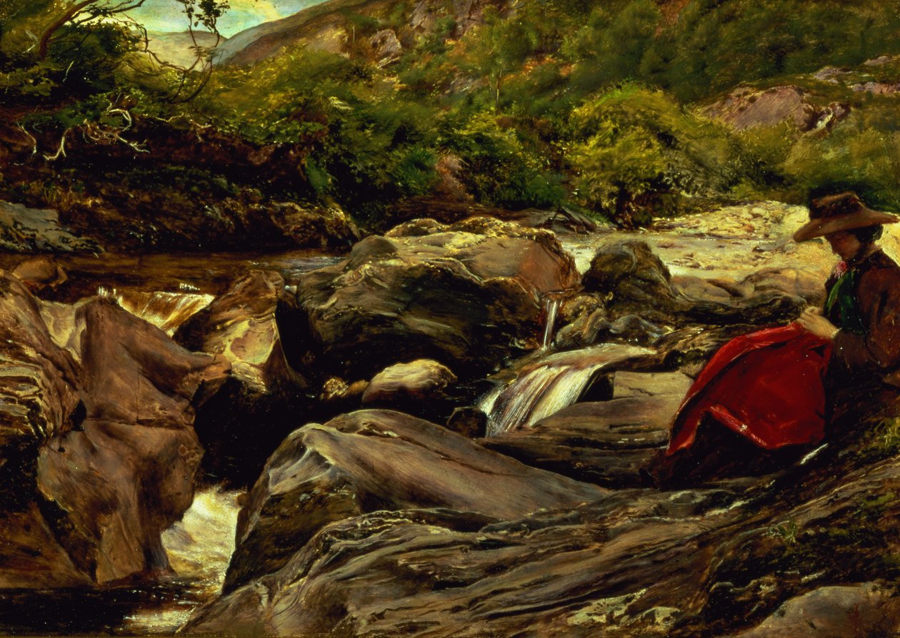 Der Wasserfall von John Everett Millais