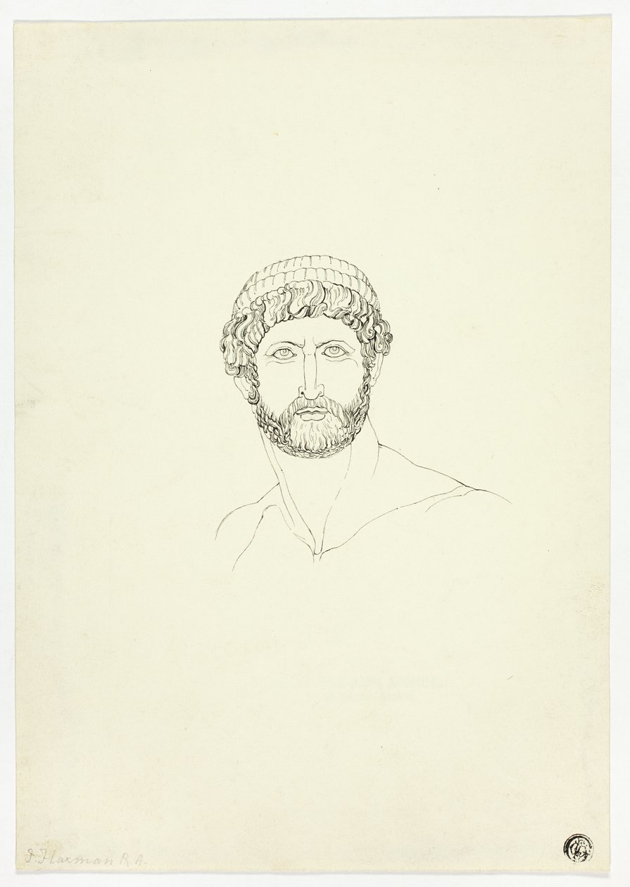Büste eines bärtigen Mannes von John Flaxman