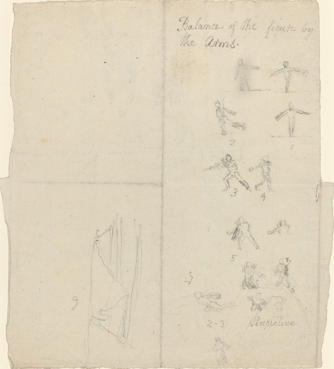 Figuren zur Veranschaulichung von Balance und Perspektive von John Flaxman
