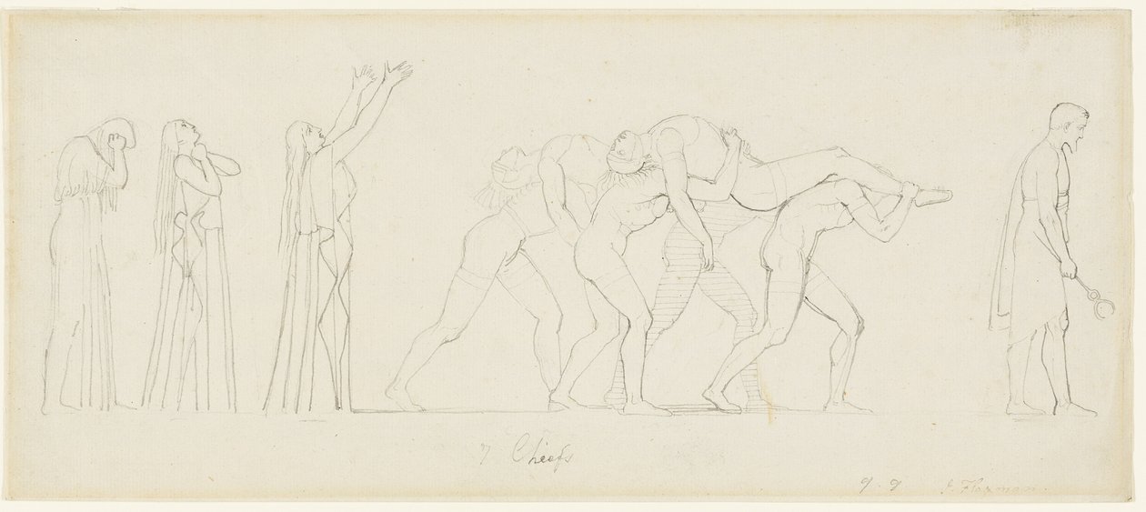 Sieben Häuptlinge gegen Theben von John Flaxman