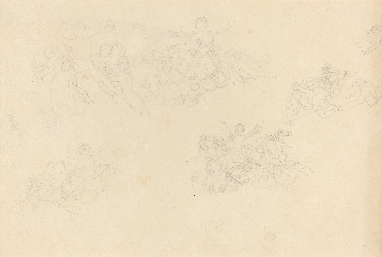 Blatt mit Studien von John Flaxman