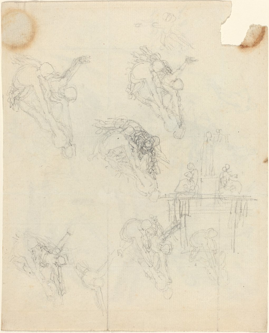 Blatt mit Studien von John Flaxman