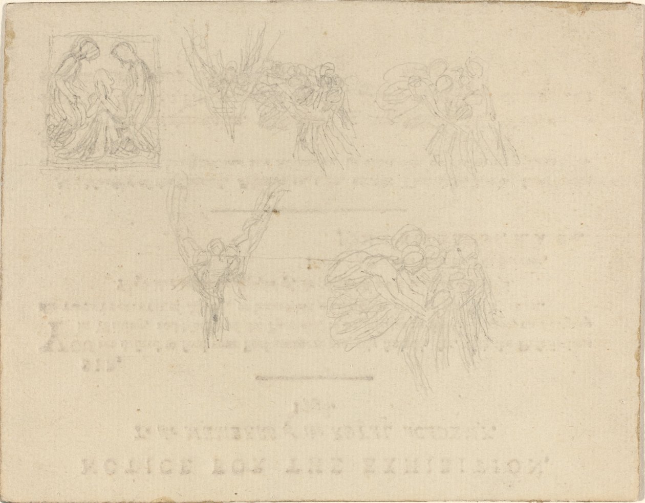 Blatt mit Studien von John Flaxman