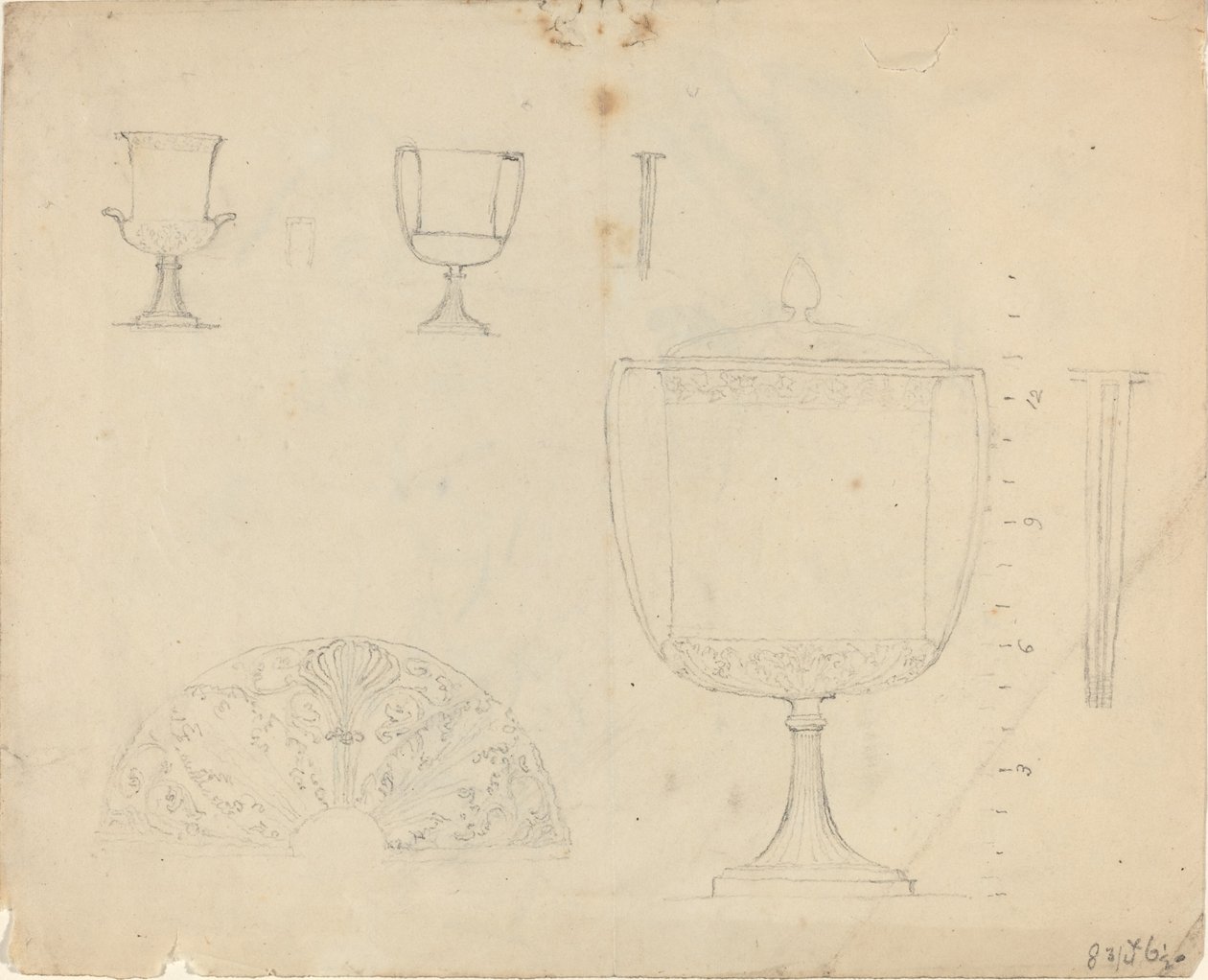 Blatt mit Studien (recto und verso) von John Flaxman
