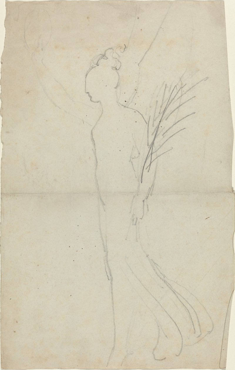Schreitende Frau mit Palme von John Flaxman