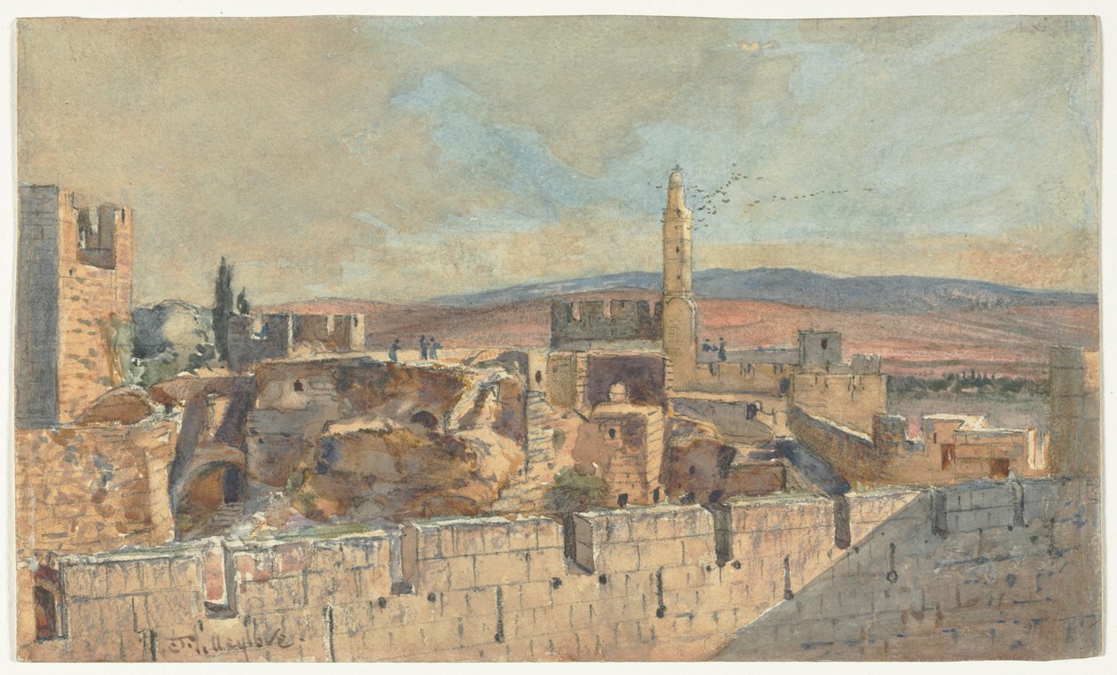 Ansicht der Altstadt von Jerusalem von John Fullylove