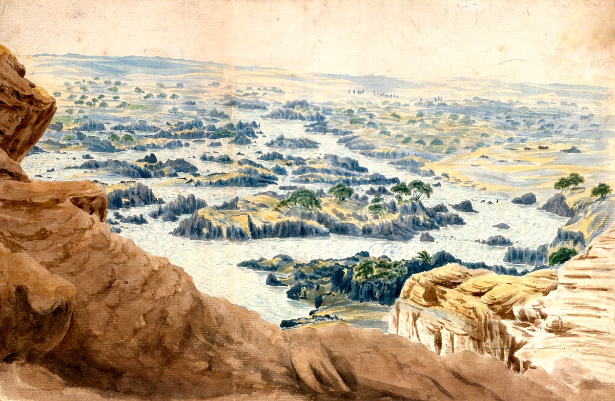Landschaft, Katarakt, Ägypten, 19. Jahrhundert von John Gardner Wilkinson