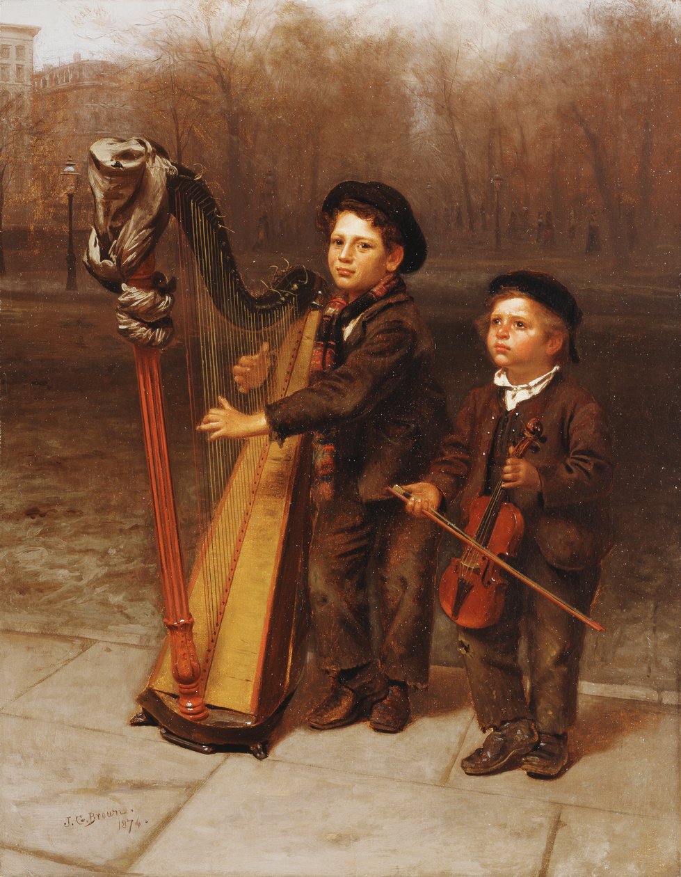 Die kleinen Spaziergänger von John George Brown