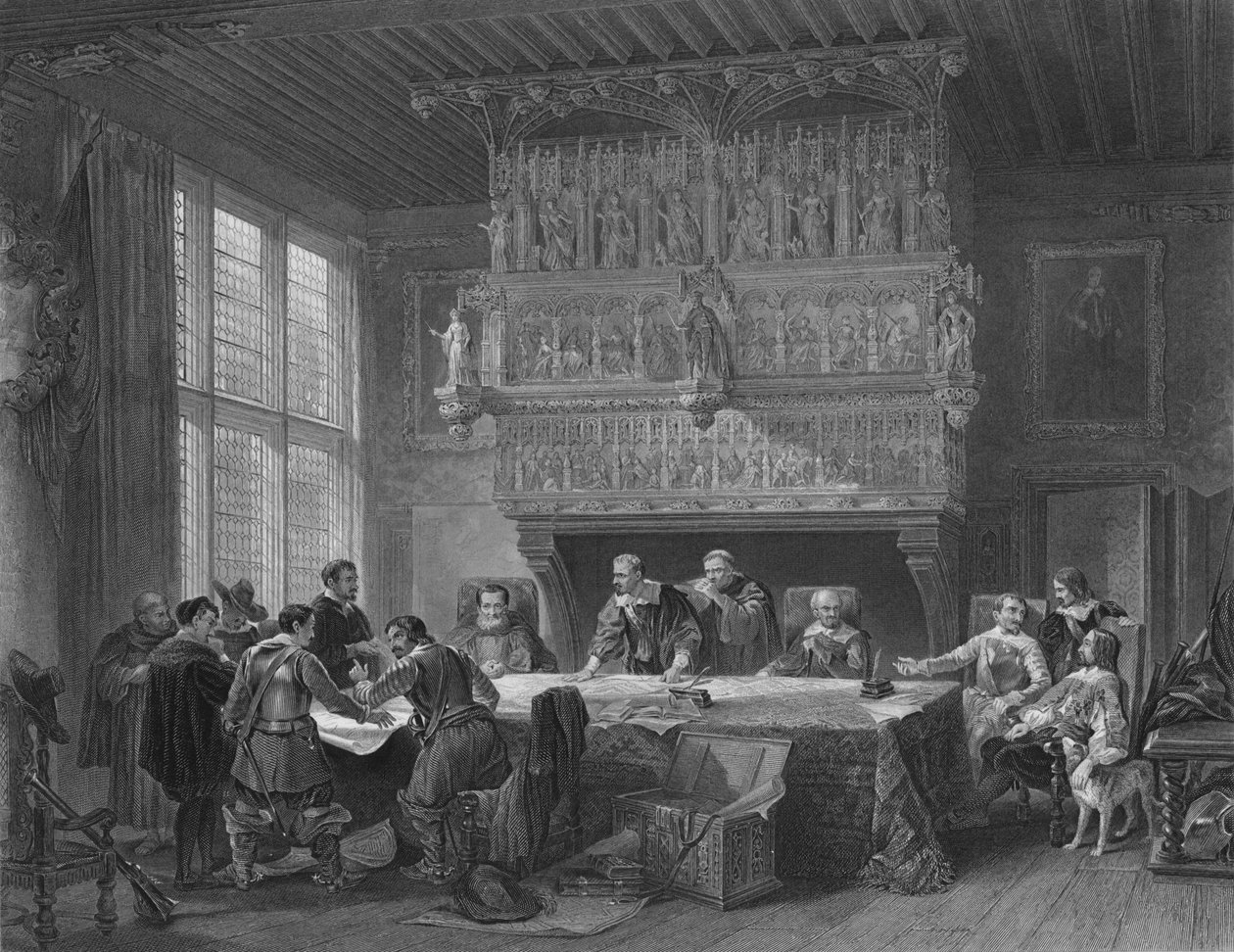 Der Kriegsrat in Courtray, 1854 von John Godfrey