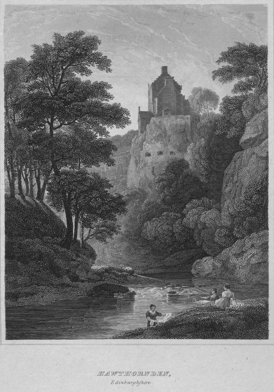 Hawthornden, Edinburghshire, 1814 von John Greig