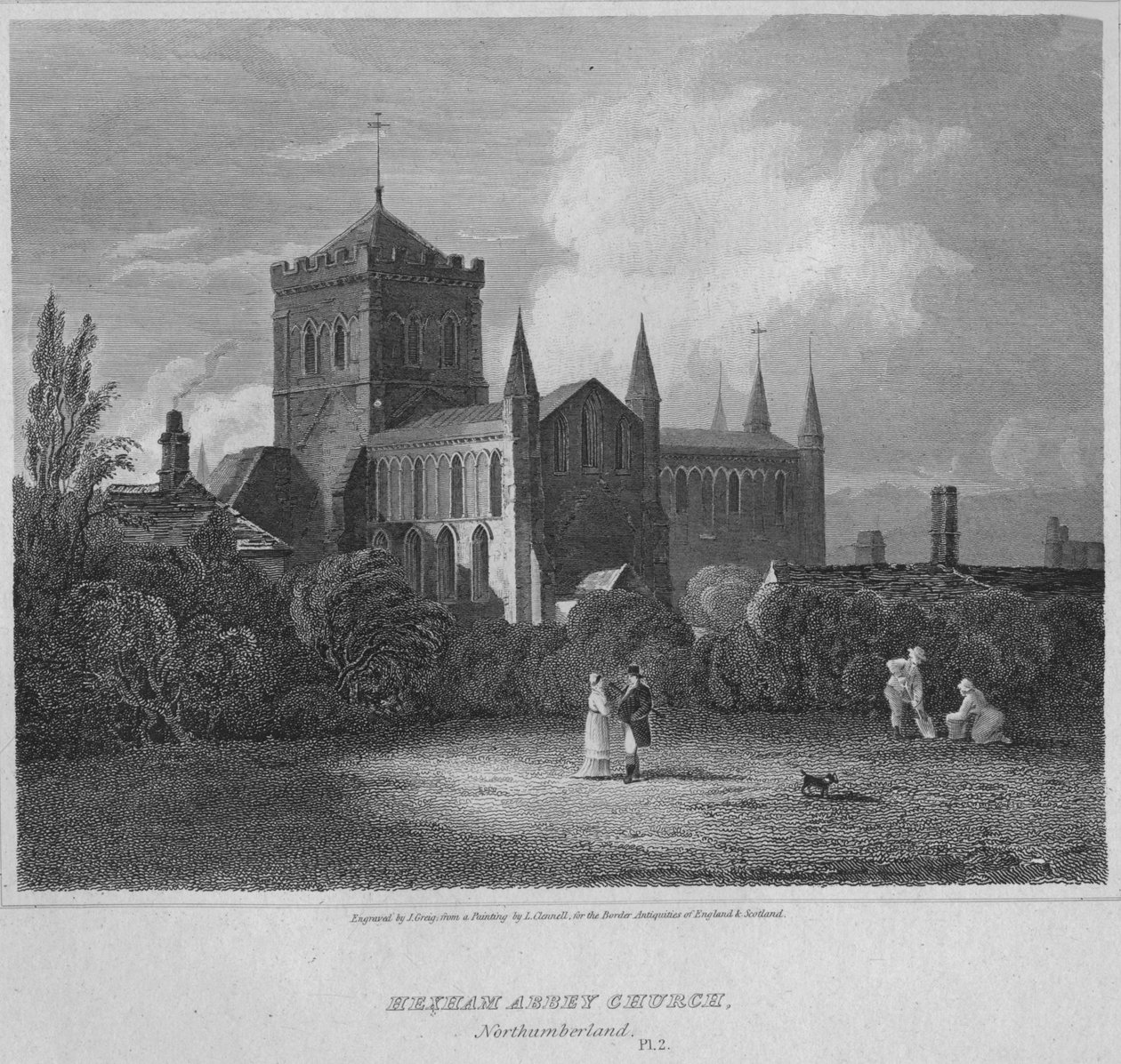 Hexham Abbey, Kirche, Northumberland, 1814 von John Greig