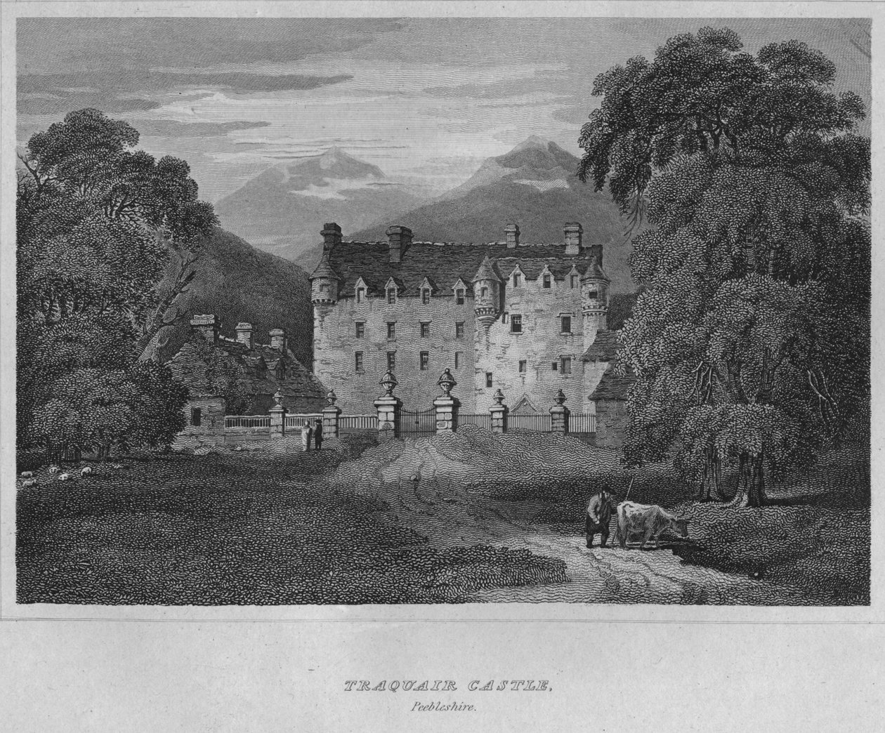 Traquair Castle, Peebleshire, 1814 von John Greig