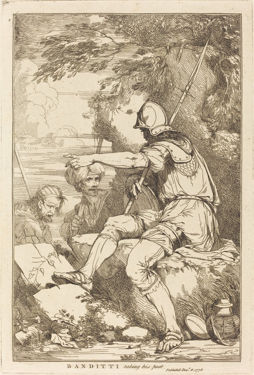 Bandit nimmt seinen Posten ein von John Hamilton Mortimer