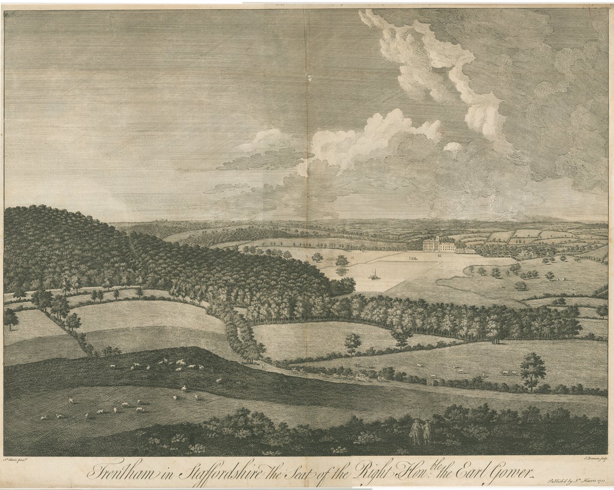 Trentham Hall: Gravur von John Harris
