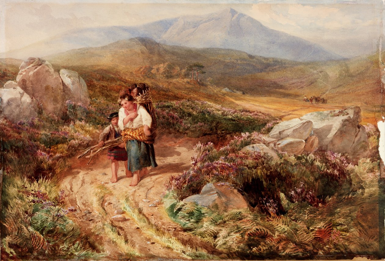 Landschaft mit Holzträgern von John Henry Mole