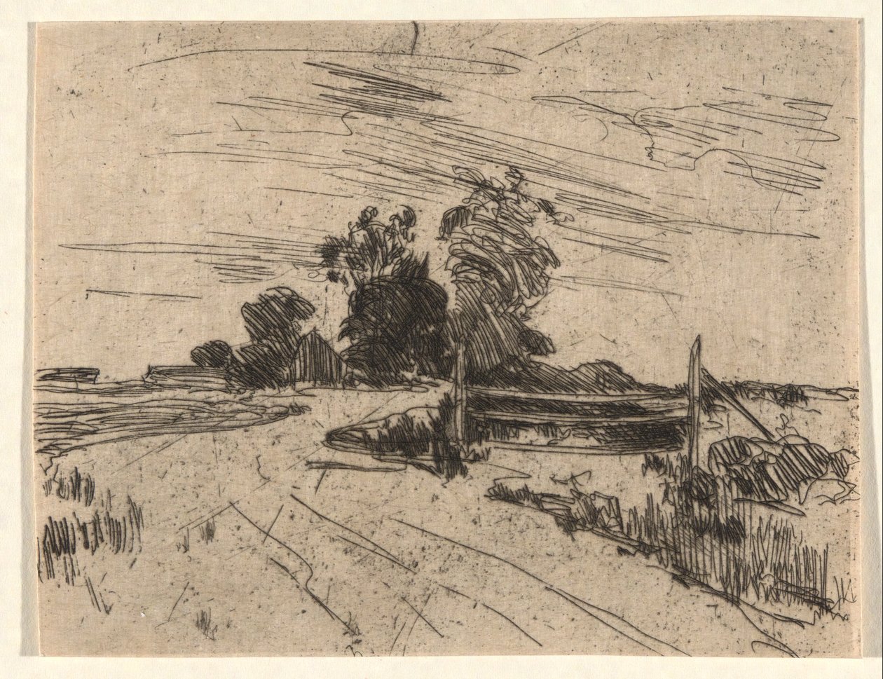 Straße mit Zaun von John Henry Twachtman