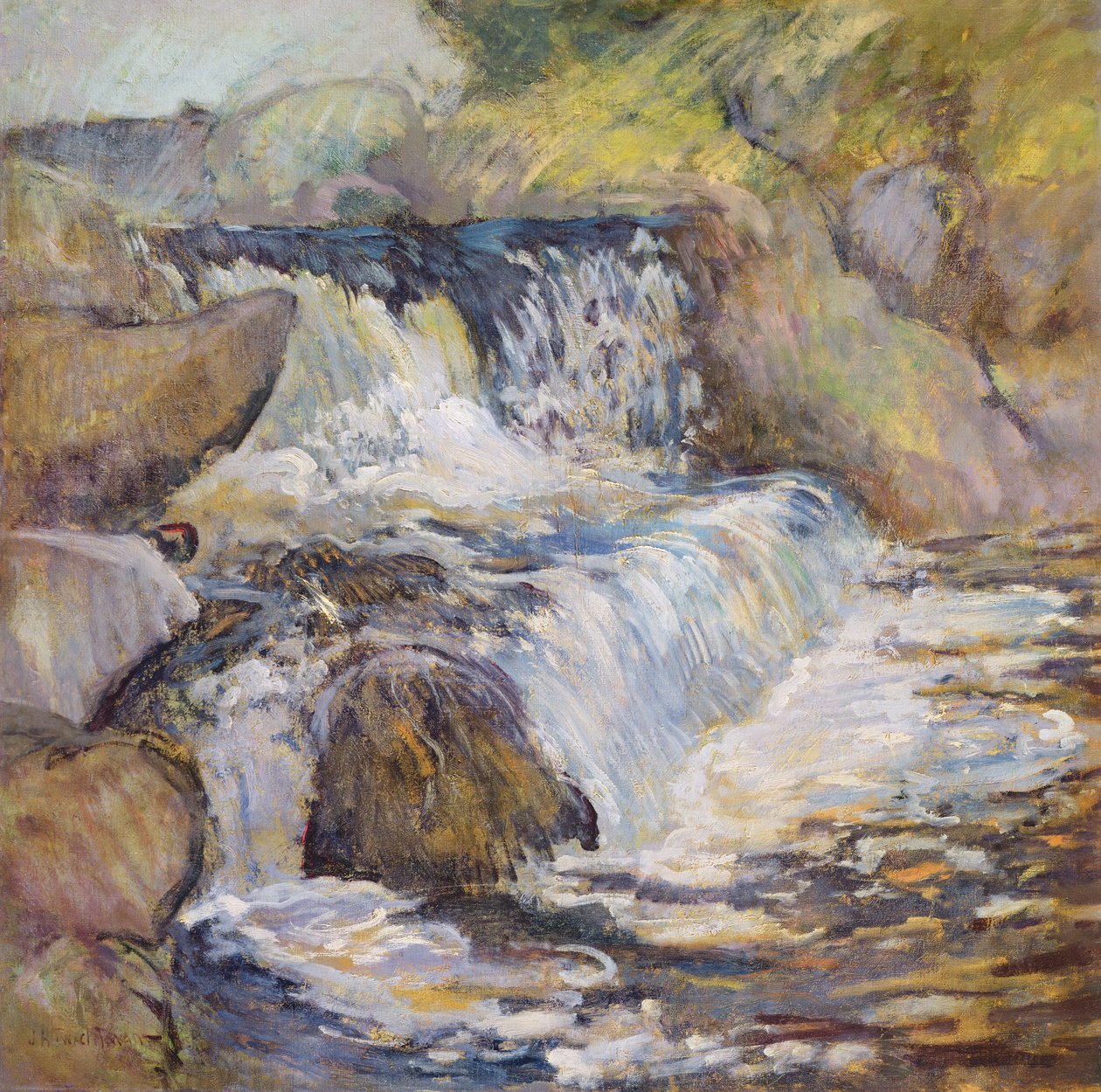 Der Wasserfall, ca. 1889 von John Henry Twachtman