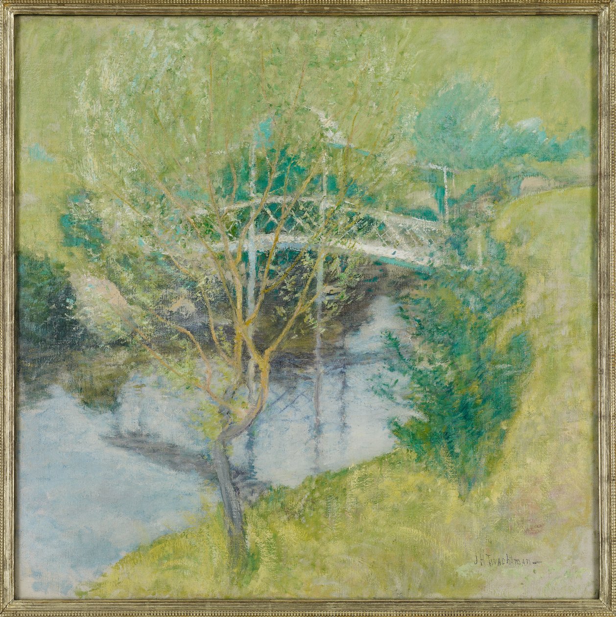 Die weiße Brücke, um 1895 von John Henry Twachtman