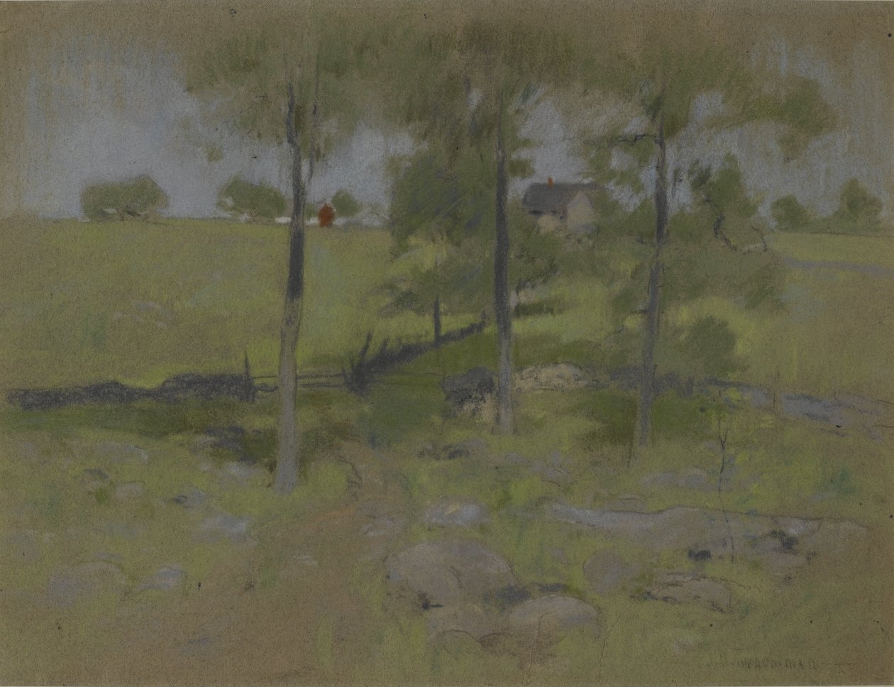 Drei Bäume von John Henry Twachtman