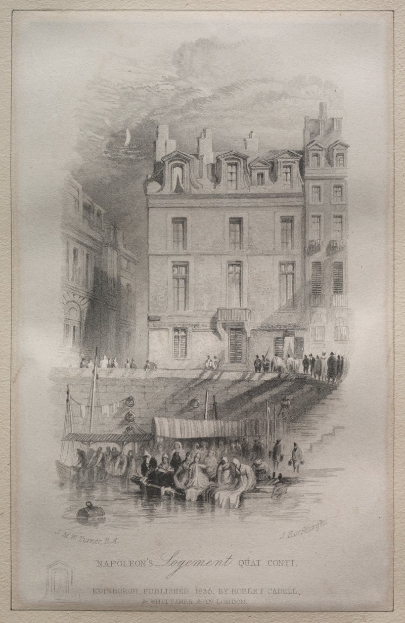 Napoleons Unterkunft, Quai Conti von John Horsburgh