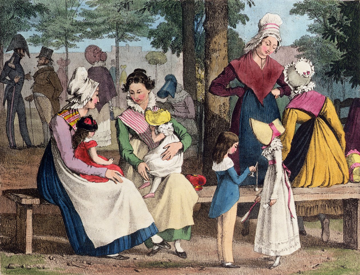 Die Kindermädchen, 1820 von John James Chalon