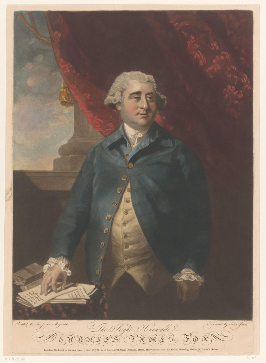 Porträt von Charles James Fox von John Jones