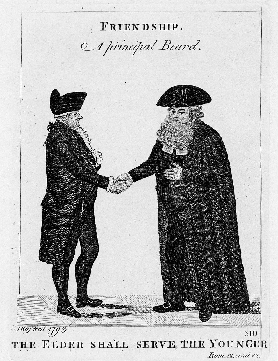 Freundschaft - Ein Hauptbart, 1793 von John Kay