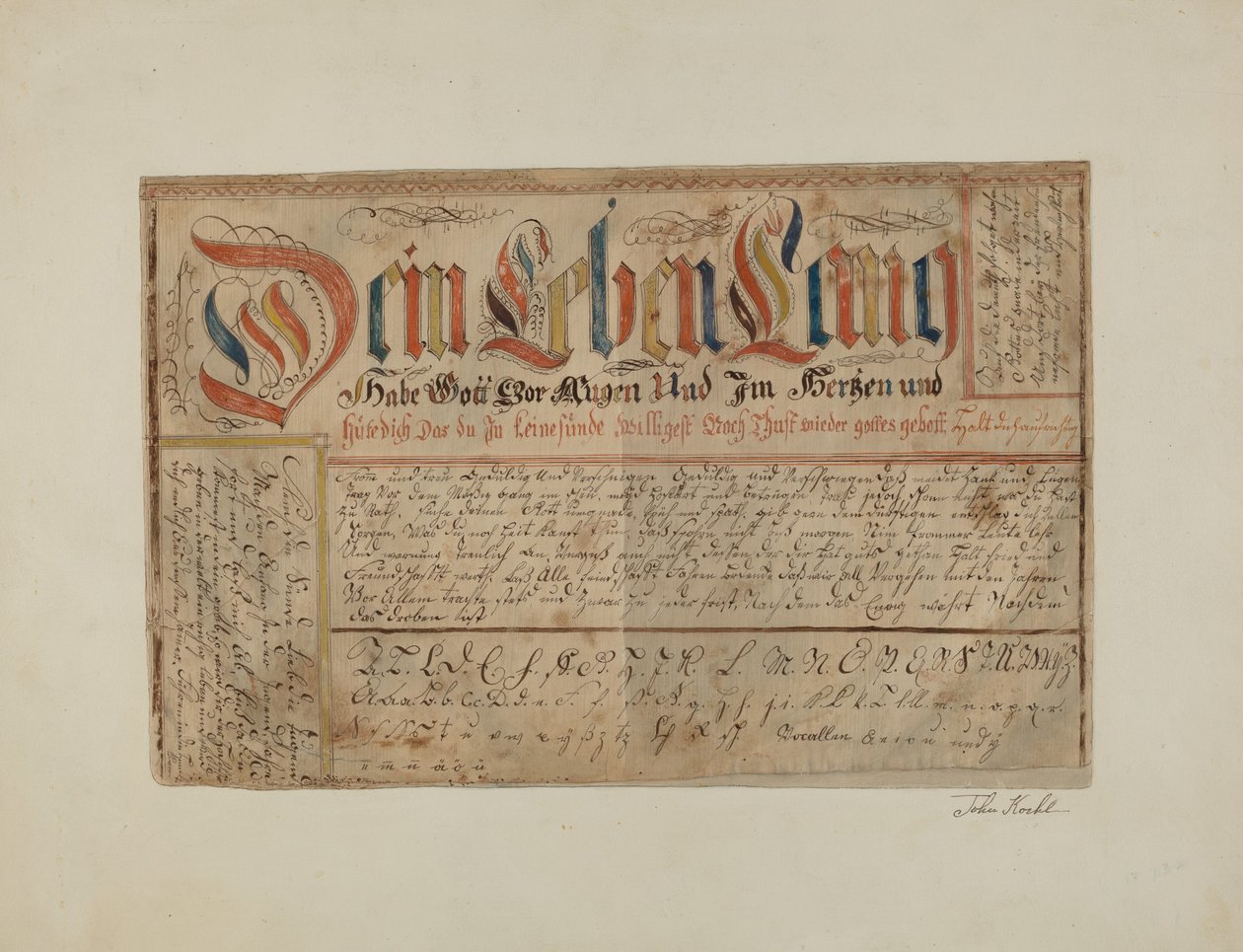 Fraktur Illuminierte Schrift, c. 1937 von John Koehl