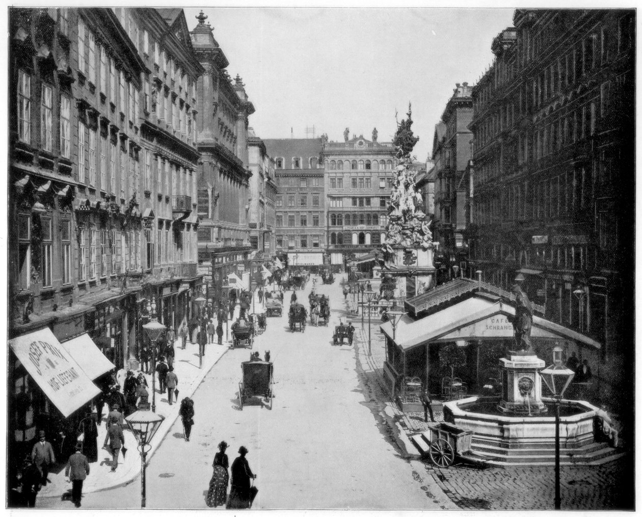 Der Graben, Wien, späte 19. Jahrhundert von John L. Stoddard