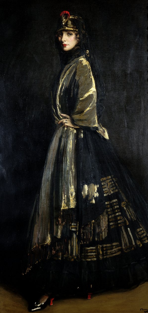 Hasel in Schwarz und Gold, 1916 von John Lavery
