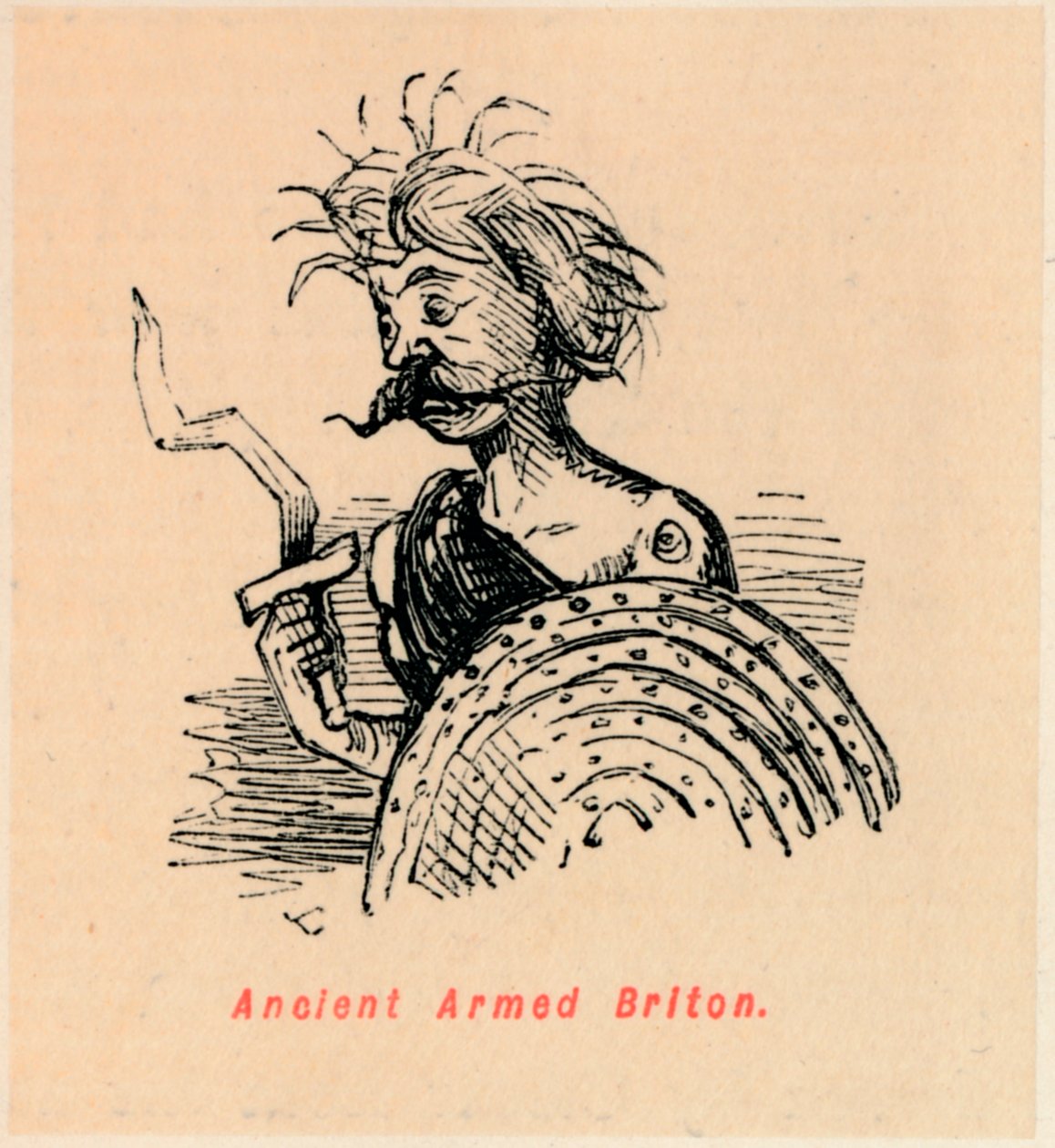 Alter bewaffneter Brite, ca. 1860 von John Leech