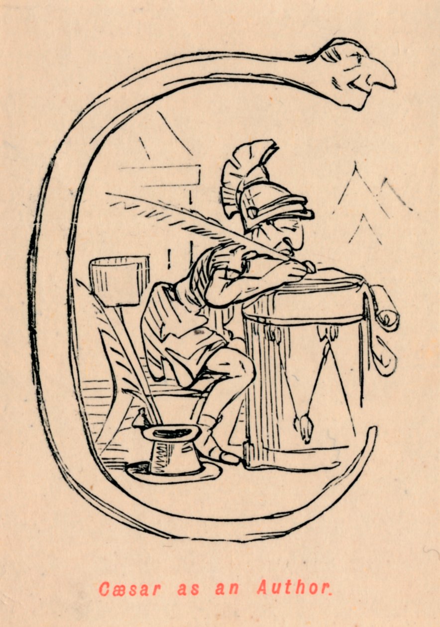 Cäsar als Autor, 1852 von John Leech