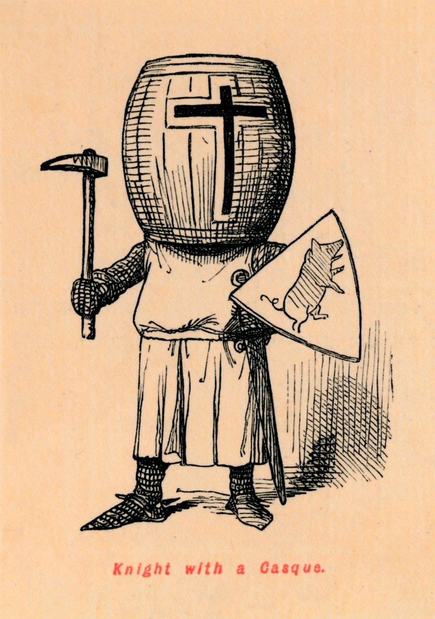 Ritter mit einem Helm, ca. 1860 von John Leech