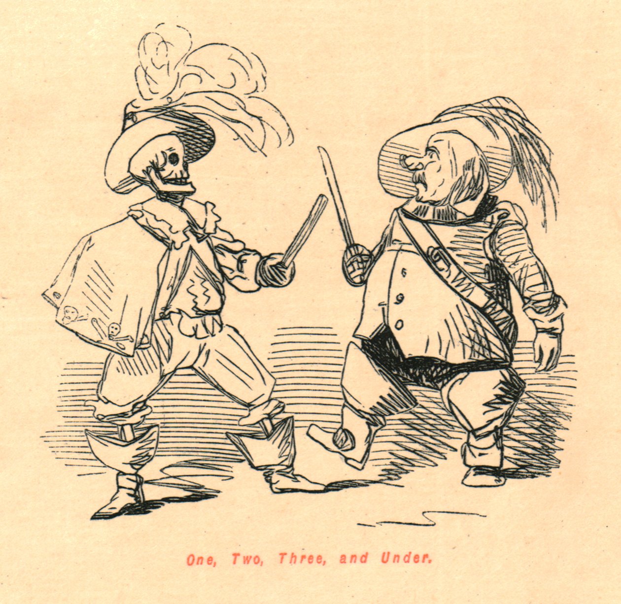 Eins, Zwei, Drei und Unter, 1897 von John Leech