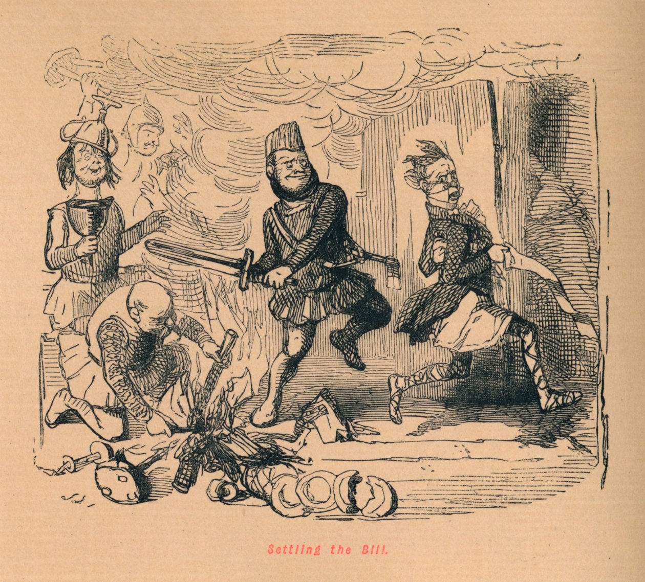 Die Rechnung begleichen, ca. 1860 von John Leech