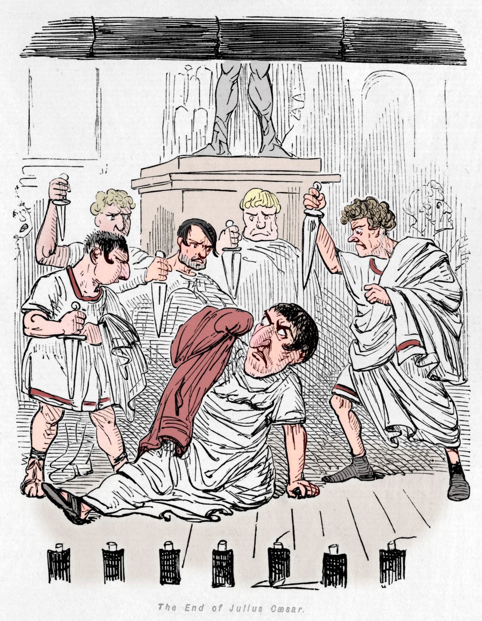 Das Ende von Julius Caesar, 1852 von John Leech