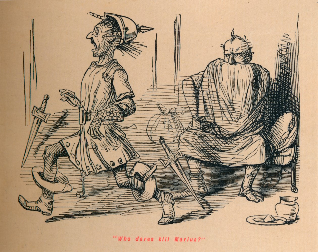 Wer wagt es, Marius zu töten, 1852 von John Leech