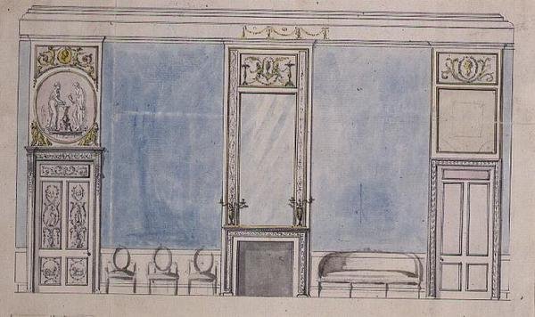 Entwurf für ein Zimmer (ii) von John Linnell