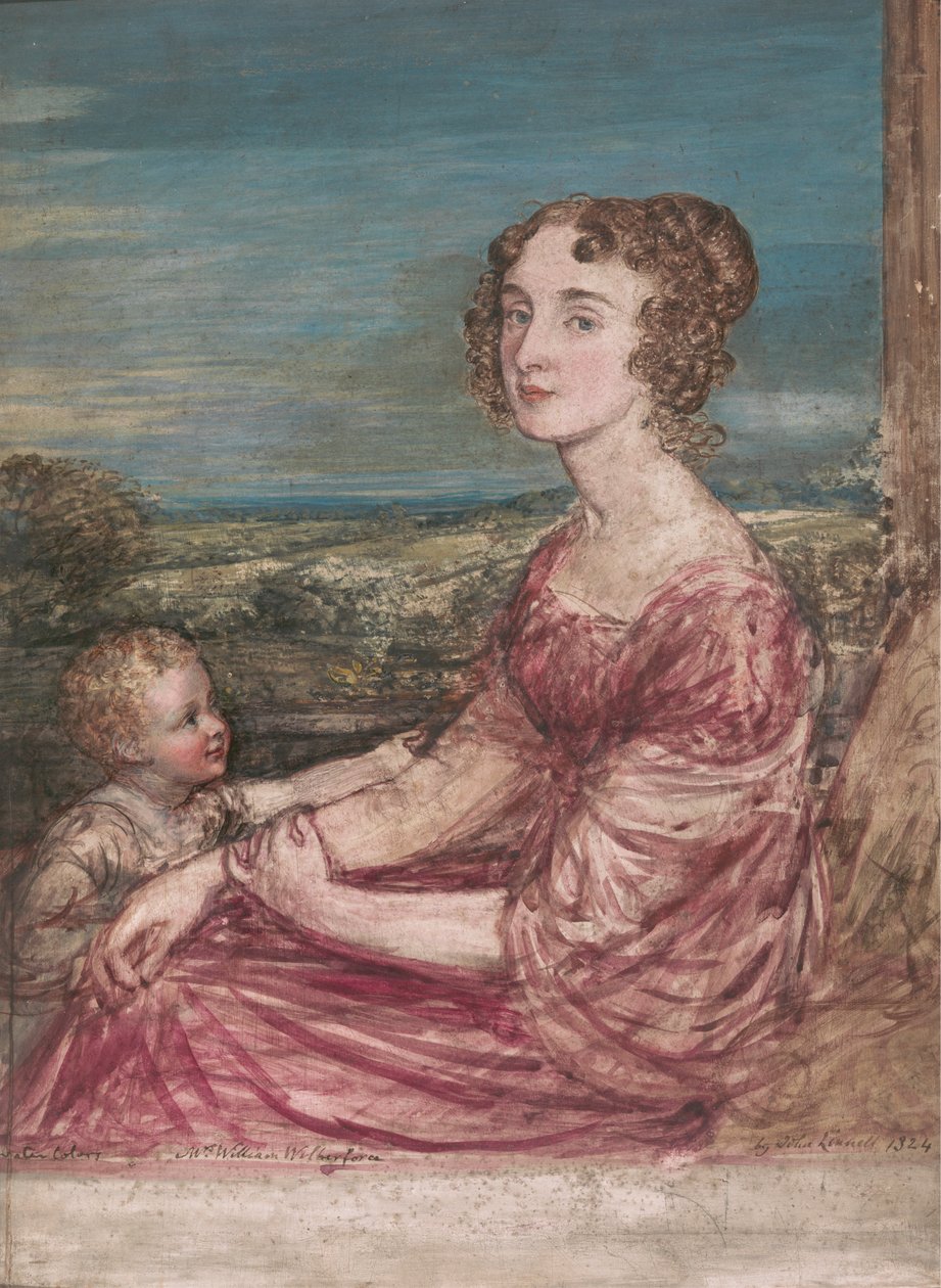 Mrs. William Wilberforce und Kind von John Linnell