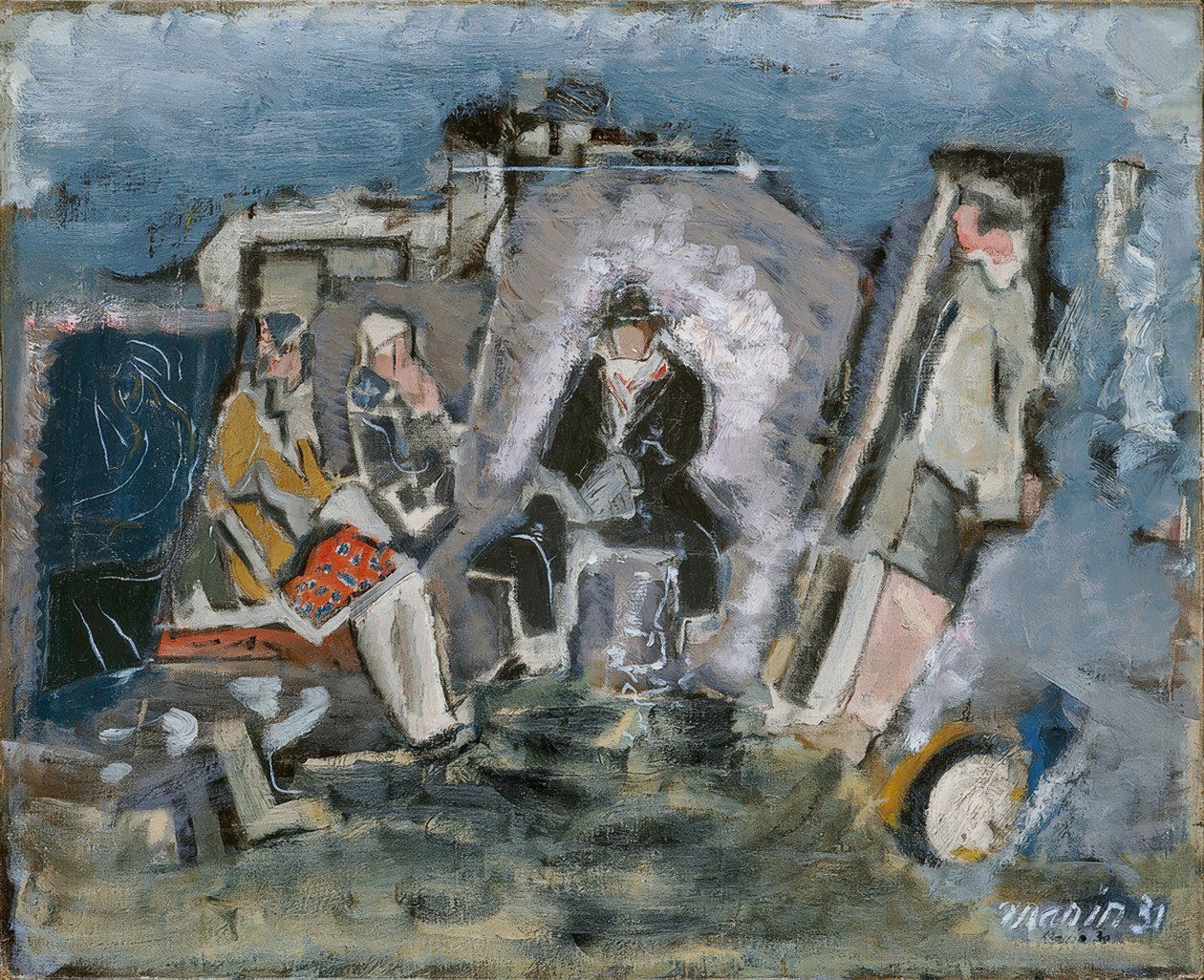 Figuren in einem Warteraum von John Marin
