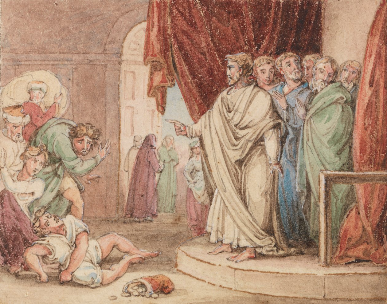 Der Tod des Ananias von John Martin